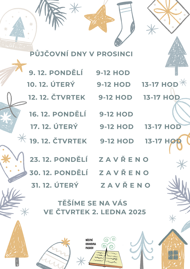 Půjčovní dny v prosinci